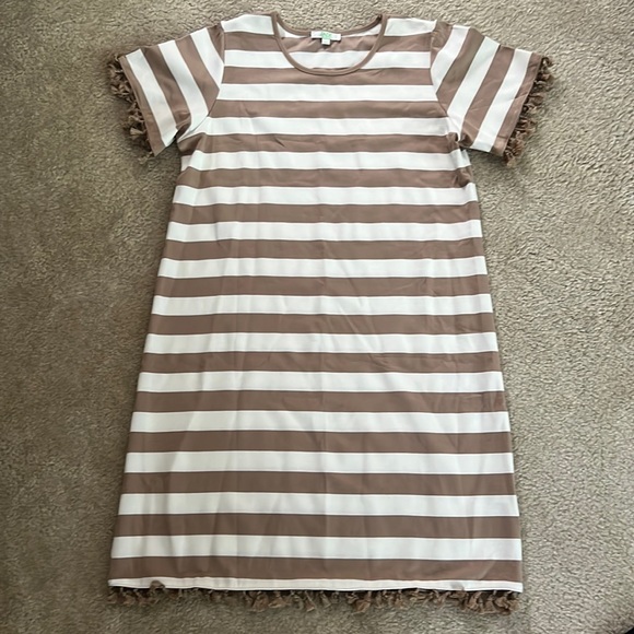 Jade Melody Tam Blue Stripe Wrap Midi Dress